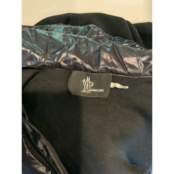 Moncler Grenoble Black Puffer Polar Fleece Hooded Zip-Up Cardigan Jacket Size XL - Picture 13 of 16